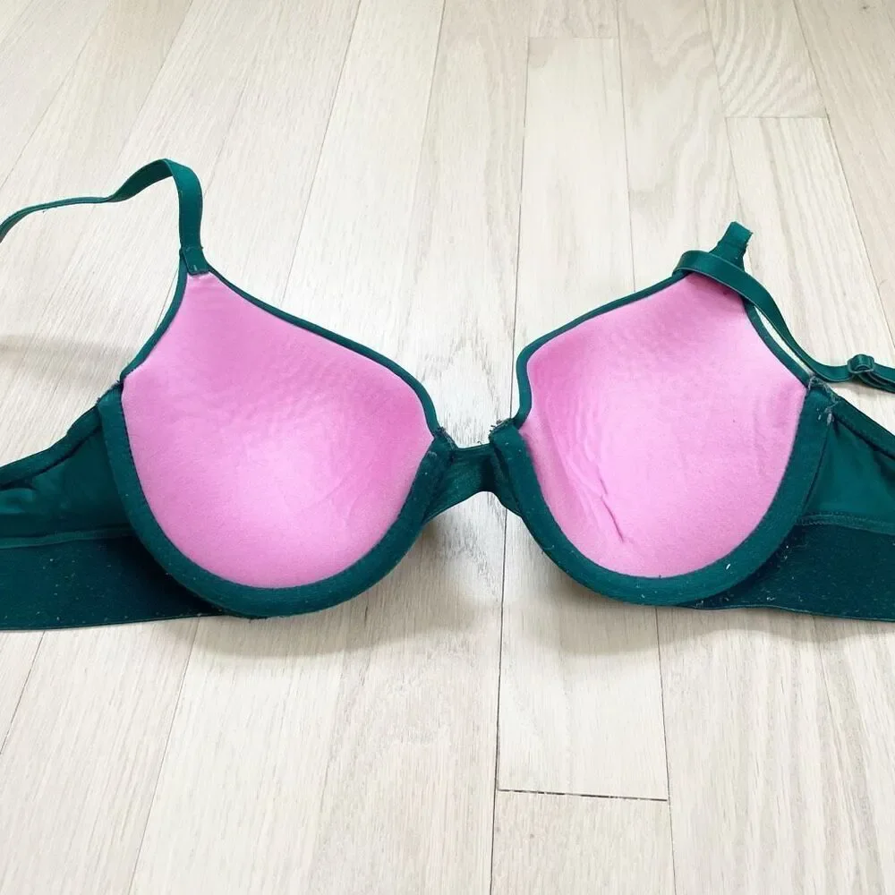 BUY 1 GET 1 FREE Victorias Secret 34b tshirt bra green